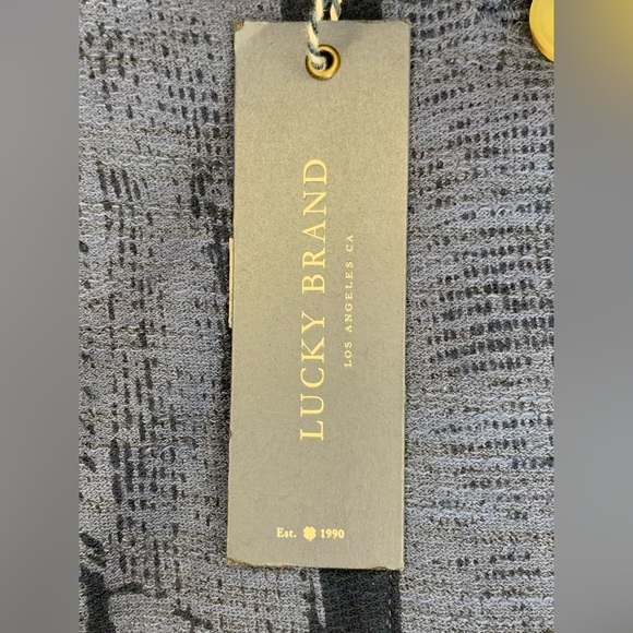 Lucky Brand Button Front Blue Belted Sleeveless Boho Hippie Blouse NWT SZ XS! - Picture 7 of 9